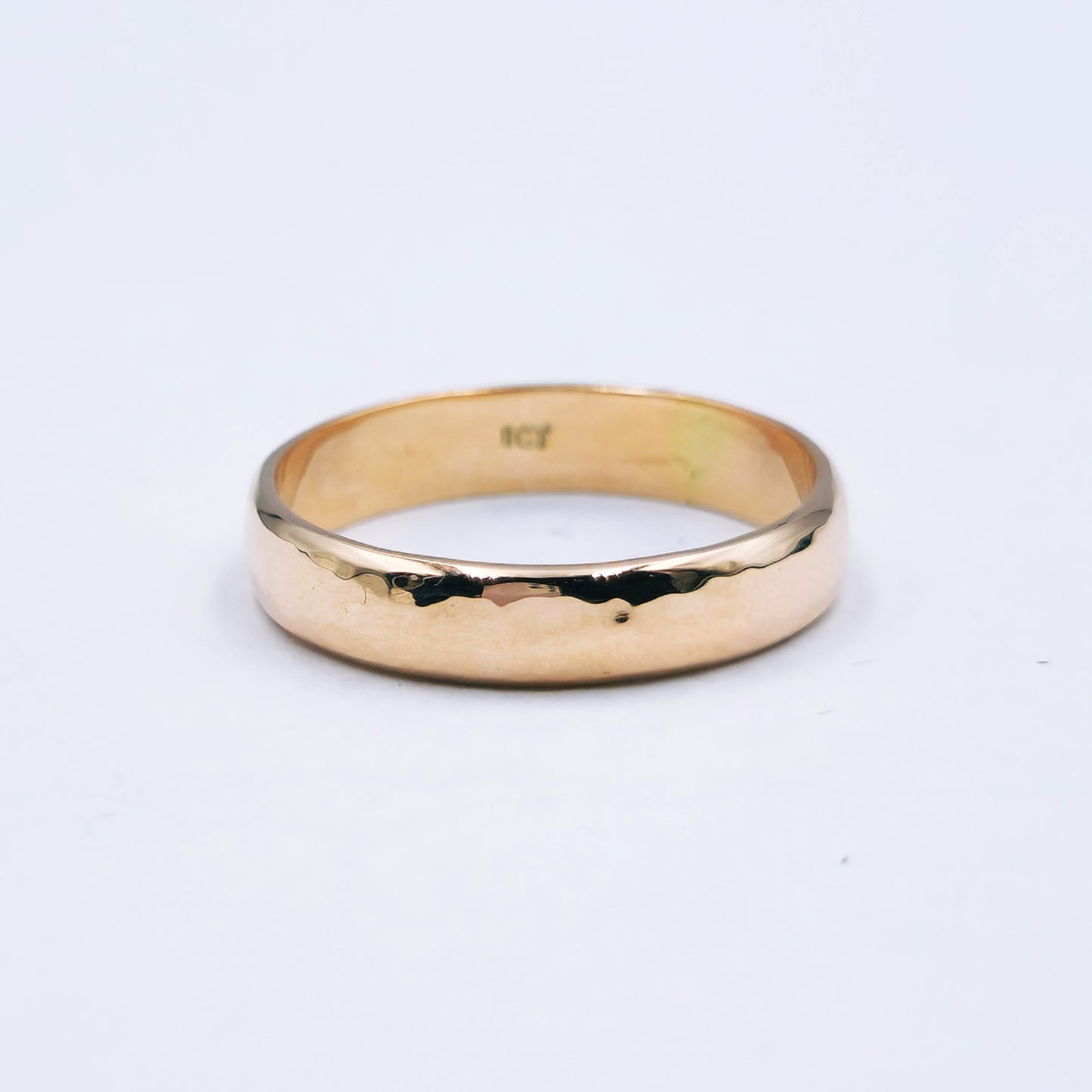 Hammered Rose Gold Band – 9ct Rose Gold
