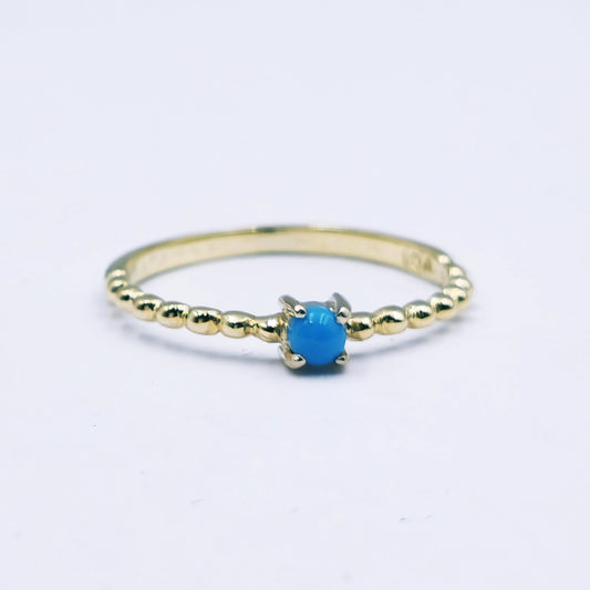 Turquoise Cabochon Ring – 9ct Yellow Gold