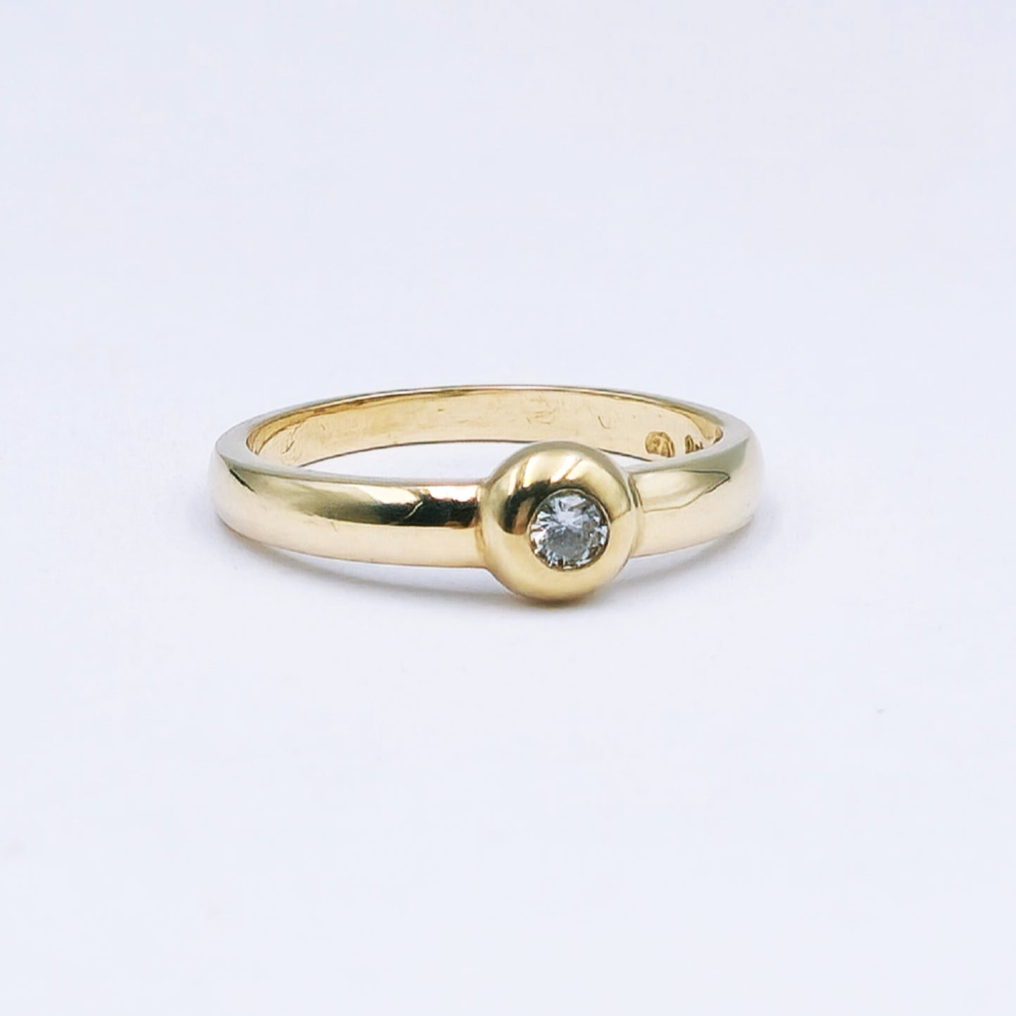 Diamond Bubble-Set Ring – 9ct Yellow Gold
